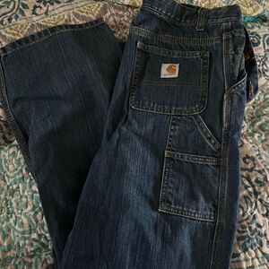 Carhartt Men's Navy and Blue Jeans